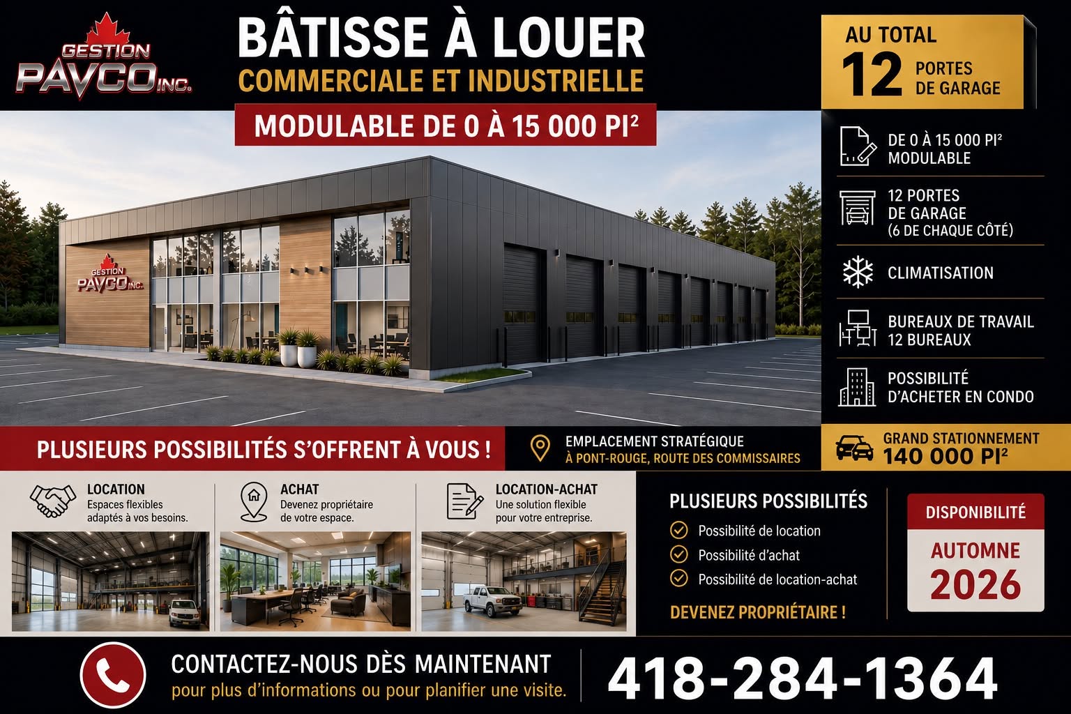 Bâtisse commerciale et industrielle — Pont-Rouge
